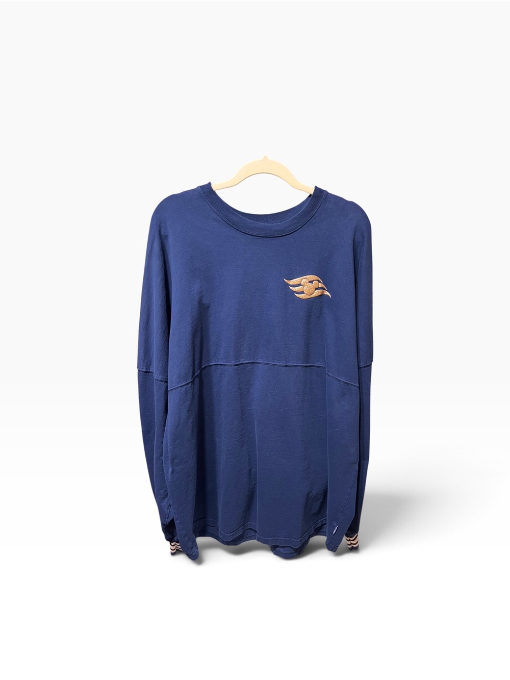 Disney Cruise Line Spirit Jersey XXL Navy Blue Rose Gold Glitter DCL Unisex 2XL